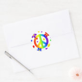 ontwerp vredesteken ronde sticker (Envelop)