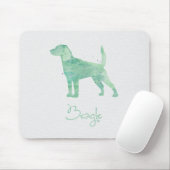 Ontwerp Waterverf beagle Muismat (Met muis)