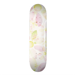 Ontwerp waterverf bloem achtergrond, textuur skateboard