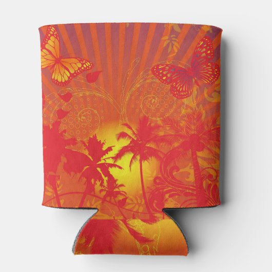 Ontwerp woestijnpalms blikjeskoeler (Achterkant)