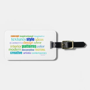 Ontwerp Woord Collage Bagagelabel