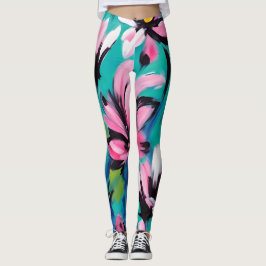 Ontwerp zomerbloemen leggings