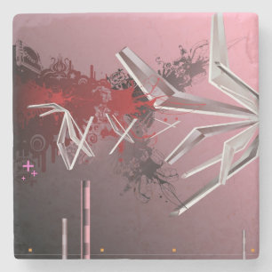 Ontwerpachtergrond Stenen Onderzetter