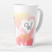 Ontwerpartiest op maat van Waterverf  Latte Mok (Rechterhoek)