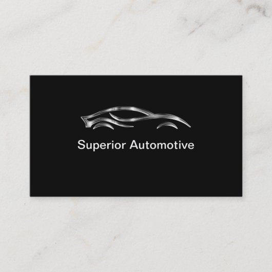 Ontwerpauto voor wolkSilver Tone-auto Visitekaartje (Voorkant)