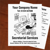 Ontwerpbrochure Cartoon Secretariaatsservices Flyer