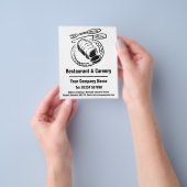 Ontwerpbrochure Restaurants & Carvery Cartoon Flyer (Hand)