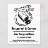 Ontwerpbrochure Restaurants & Carvery Cartoon Flyer (Voorkant)