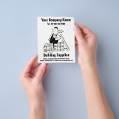 Ontwerpbrochure voor de Cartoon van bouwmaterialen Flyer (Hand)