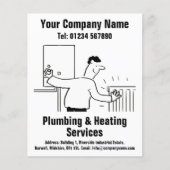 Ontwerpbrochure voor leidinggevende en verwarmings flyer (Voorkant)