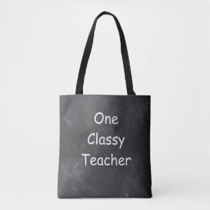 Ontwerpcadeauidee met één lesgeven voor chalkboard draagtas
