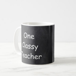 Ontwerpcadeauidee met één lesgeven voor chalkboard koffiemok