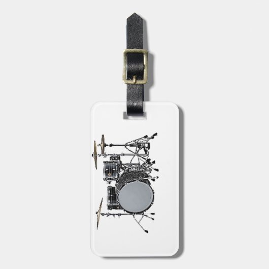 Ontwerpcadeaus en producten van "drumkit" bagagelabel (Voorkant verticaal)