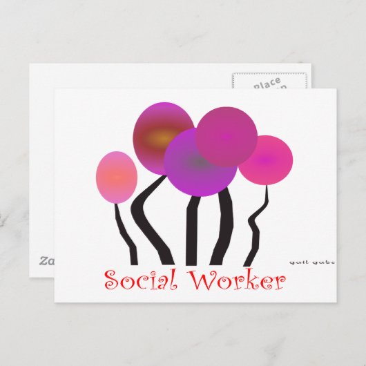 Ontwerpcadeaus voor kunstwerk voor maatschappelijk briefkaart (Voorkant / Achterkant)