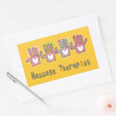 Ontwerpcadeaus voor massagetherapist 'Hands' Rechthoekige Sticker (Envelop)
