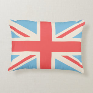 Ontwerpcrème voor vlag/aansluiting van de Unie, l Decoratief Kussen