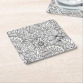 Ontwerpdeeg ventilator vierkante kartonnen onderzetter (Schuin)