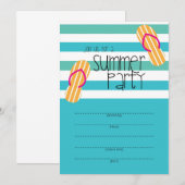 Ontwerpen van de prettige zomerfeest kaart (Voorkant / Achterkant)