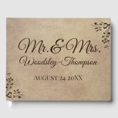 Ontwerpen van Elegant en Rustic Wedding Parchment Gastenboek (Voorkant)