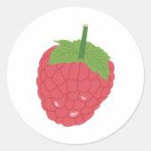 Ontwerpen van frambozenfruit ronde sticker (Voorkant)