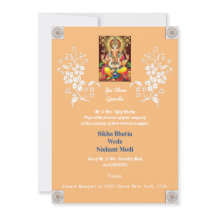 Ontwerper Ganesha Indian Wedding Invitation