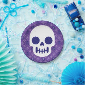 Ontwerper Halloween, Vuitton Skulls Papieren Bordje (Feest)