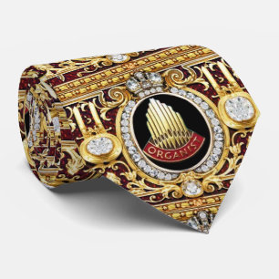 Ontwerper halsdas voor organist pijporgelgevel stropdas