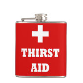 Ontwerper Hip Flask 7 Oz - Nutcase - Thirst Aid Heupfles (Voorkant)
