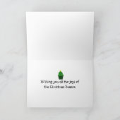 Ontwerper kerstboom in Paarse plant Feestdagen Kaart (Binnen)