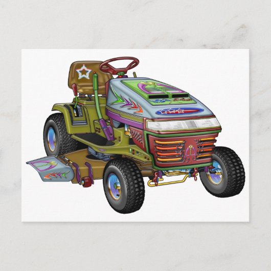 Ontwerper Lawnmower Briefkaart (Voorkant)