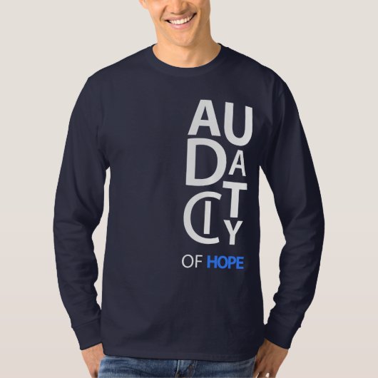 Ontwerper met lange hoes voor "Audacity" T-shirt (Voorkant)