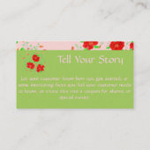 Ontwerper met rode bloemen kortingskaartje (Achterkant)