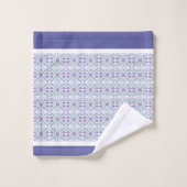 Ontwerper Periwinkle Floral Decoratief Bad Handdoek (Wasdoekje)