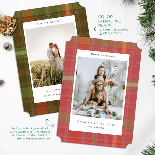 Ontwerper Plaid Fotokleur Veranderen van Kerstmis Feestdagenkaart
