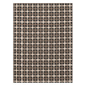 Ontwerper plaid / tartan patroon bruin en zwart tafelkleed (Voorkant)