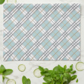 Ontwerper Pset Pattern Blue Grey Brown Theedoek (Gevouwen)