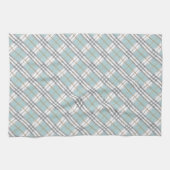 Ontwerper Pset Pattern Blue Grey Brown Theedoek (Horizontaal)