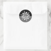Ontwerper Snowflake Holiday Cards Envelope Sticker (Tas)