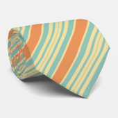 Ontwerper Striped Stropdas Oranje Blue Stripes kle (Opgerold)