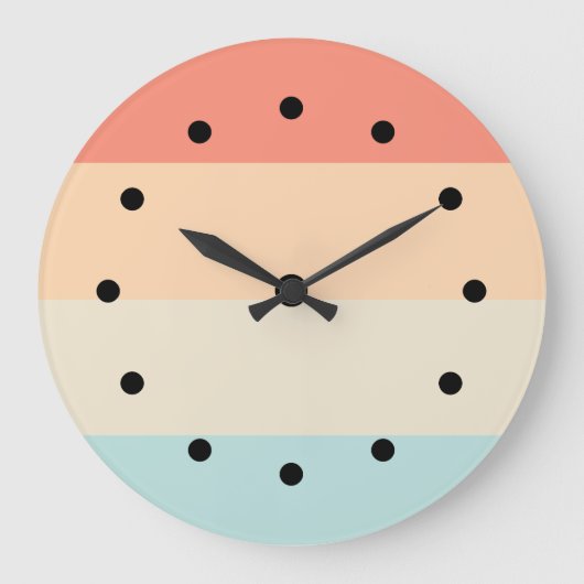 Ontwerper Stripes Pattern Kitchen Wall Declokken Grote Klok (Voorkant)