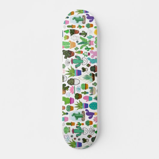 Ontwerper Succulent Plant Cactus Skateboard Deck (Voorkant)