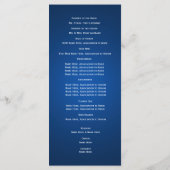 Ontwerper Tekst Sapphire Blue Wedding Programma (Achterkant)