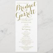 Ontwerper Tekst Trouwprogramma Gold Programma (Voorkant)