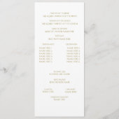 Ontwerper Tekst Trouwprogramma Gold Programma (Achterkant)