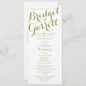 Ontwerper Tekst Trouwprogramma Gold Programma (Voorkant / Achterkant)