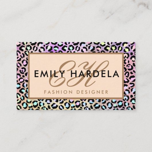 Ontwerper van de Mode van Leopard Visitekaartje (Voorkant)