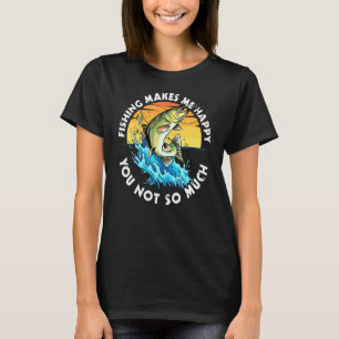 Ontwerper van vissersspreuk met vislijn en vis t-shirt