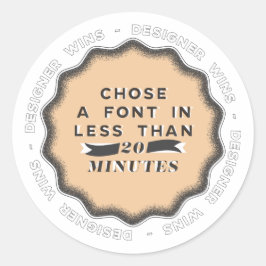 Ontwerper wint #2 ronde sticker