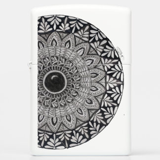 Ontwerper Zippo-aansteker met monochroom mandala-k