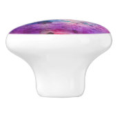 Ontwerpgroene, paarse waterverf keramische knop (Zijkant)